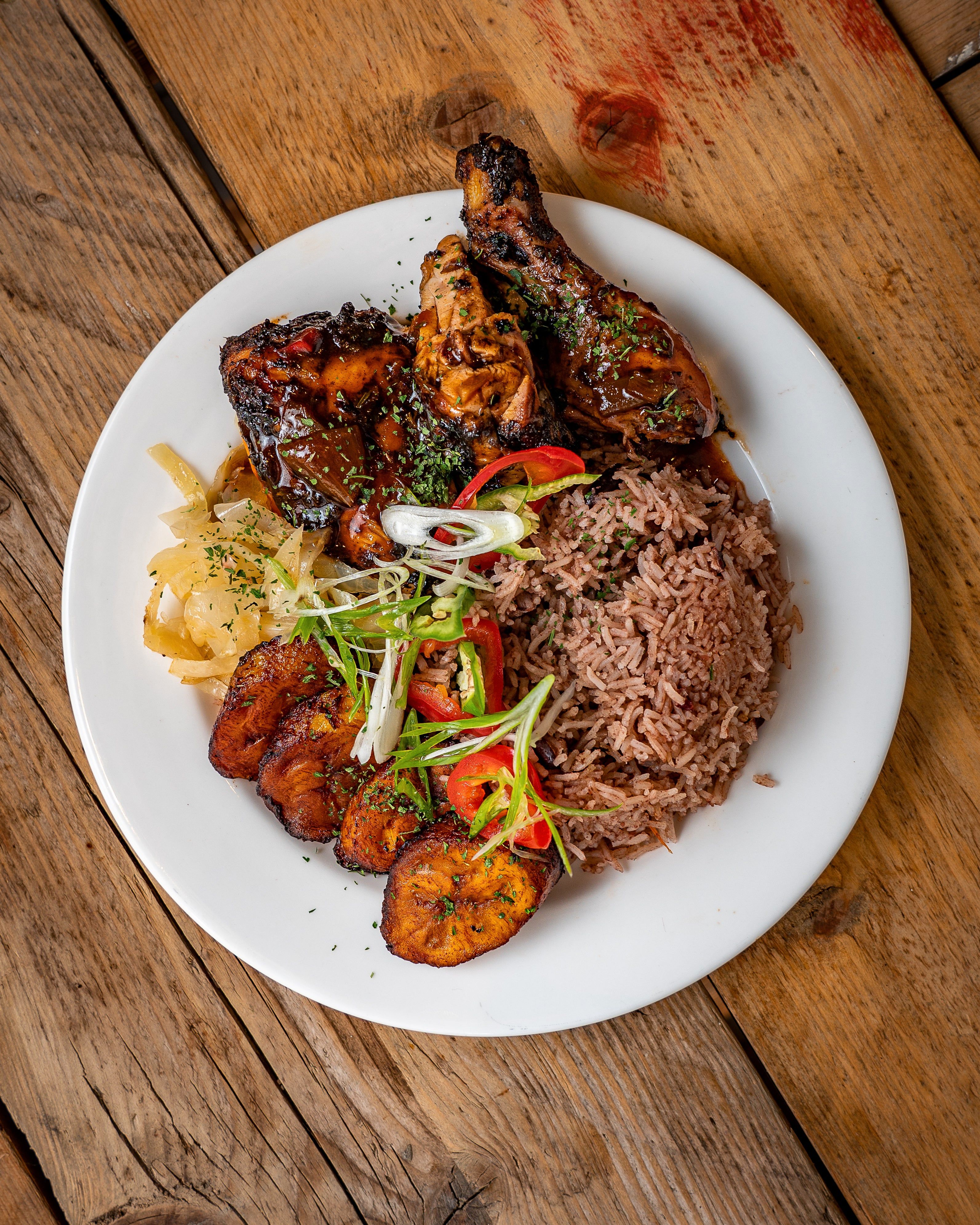 Jamaican Rice And Peas Easy Jerk Chicken Marinade Chicken And Rice